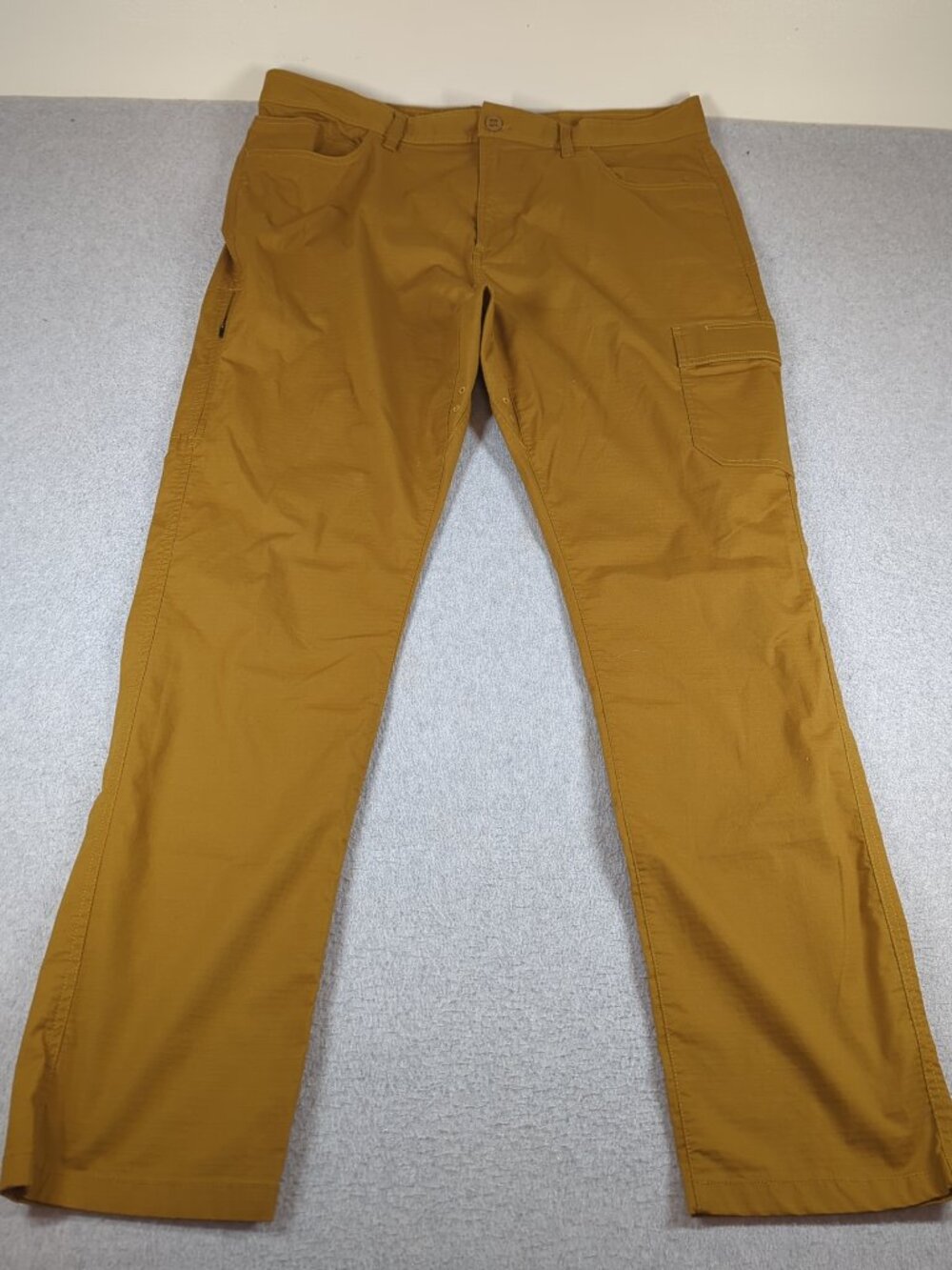 Prana Pants Mens 40x34 Brown Standard Fit Double Peak Ripstop Hiking Camping